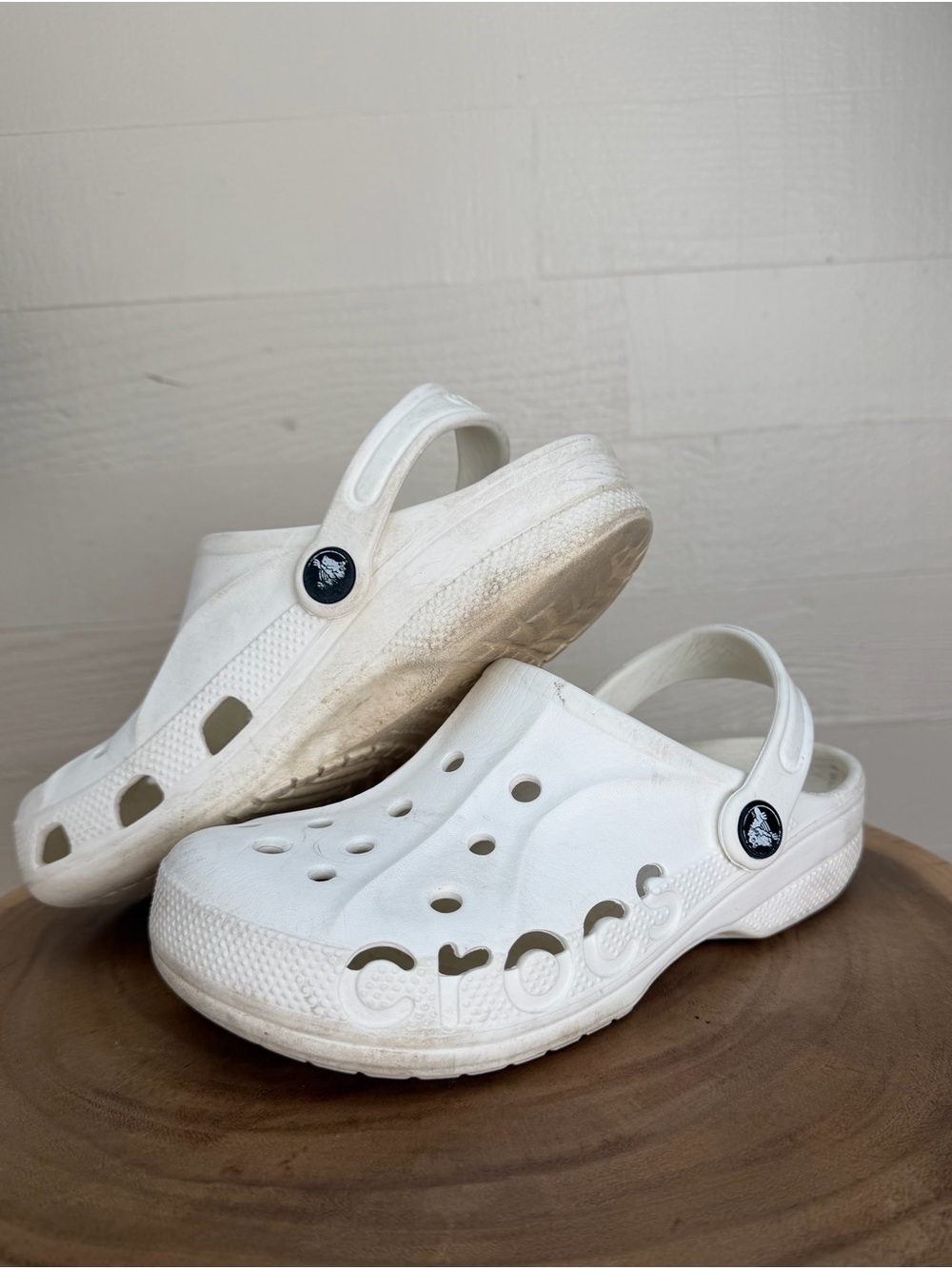 CROCS Kids White Clog with Heel Strap